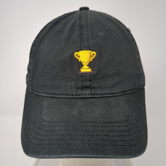 Gold Trophy Slideback Baseball Cap Black One Size Embroidered North & Acrux - Picture 2 of 9